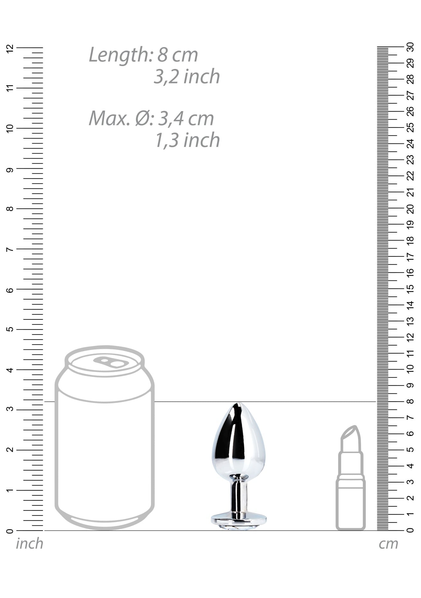 Round Gem Butt Plug – Medium