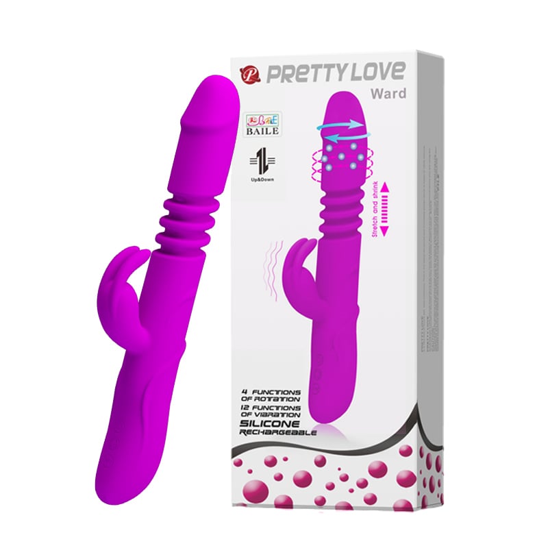 PRETTY LOVE – WARD Vibrátor (USB, 12 rezgésmód, 4 forgási sebesség)