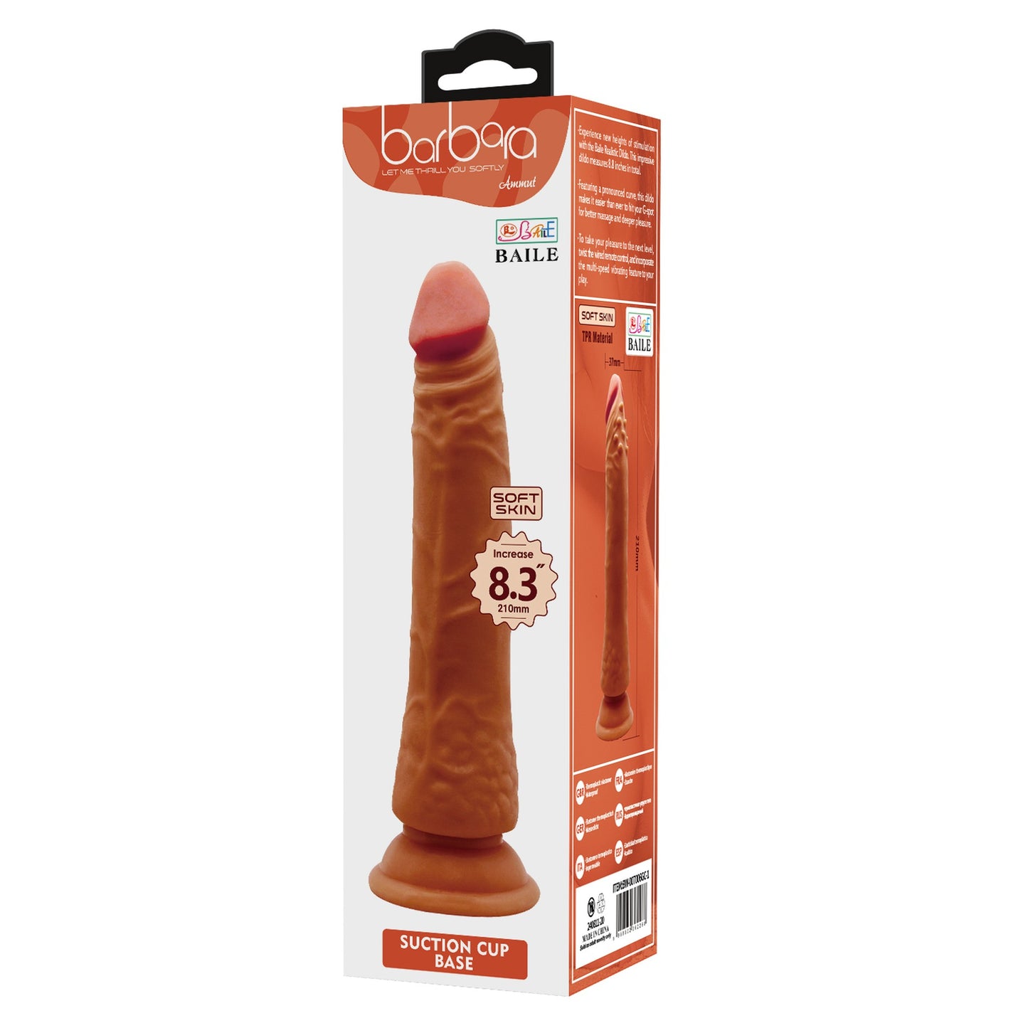 BARBARA – 8.3” Hajlítható Dildó Tapadó Talppal