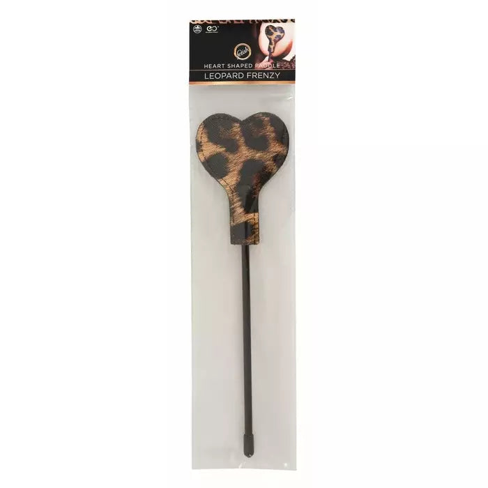Fetish Leopard Frenzy Heart Shaped Paddle