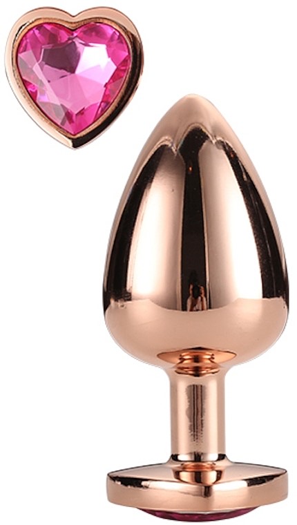 Rear Assets Vörös Arany Plug Pink Szív Kővel