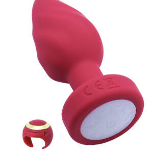 Passion Labs Led Light Vibrating Plug Piros Távirányító Gyűrűvel
