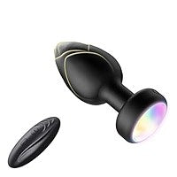 Passion Labs Led Light Vibrating Plug Fekete Távirányítós