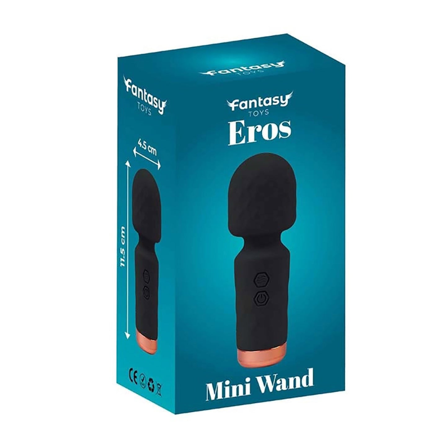 Eros Mini Wand – fekete, 10 vibrációs mód, szilikon
