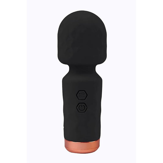 Eros Mini Wand – fekete, 10 vibrációs mód, szilikon