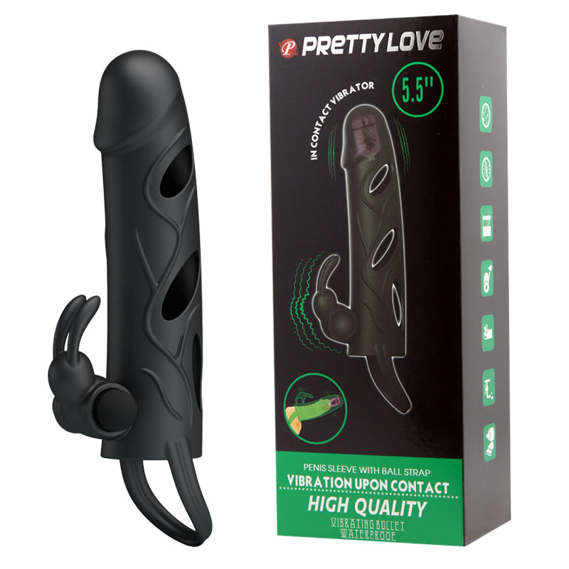 PRETTY LOVE - PÉNISZ KÖPENY REZGŐS FEKETE