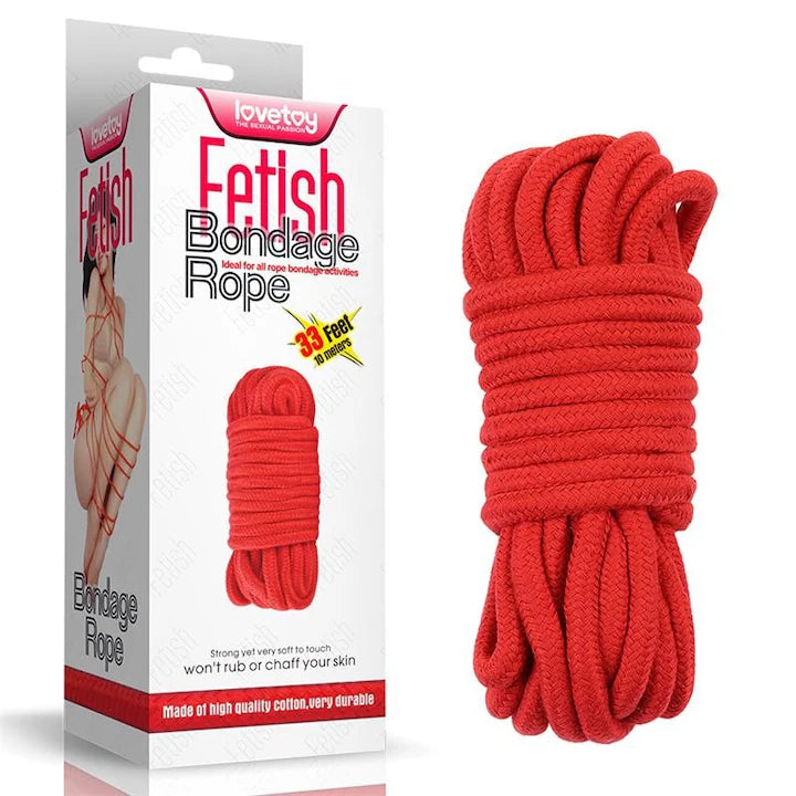 Lovetoy fetish bondage rope 10M fekete