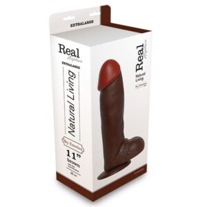 Valósághű dildó REAL RAPTURE BROWN 11"